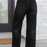Title: Black Frayed Cropped Barrel Jeans