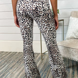 Leopard Print Bell Bottom Pants