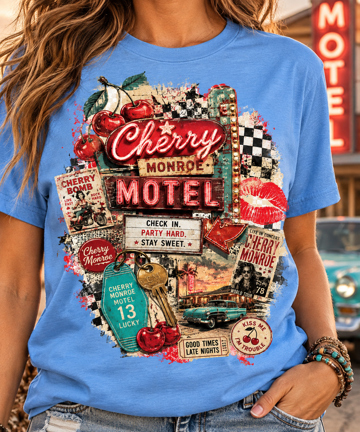 Cherry Bomb Society — Cherry Monroe Motel Graphic Tee