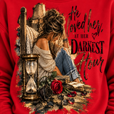 Anchored Society — He Loved Her at Her Darkest Hour Graphic Sweatshirt