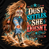 Electric Cowgirl — Dust Settles She Doesn’t Graphic Tee