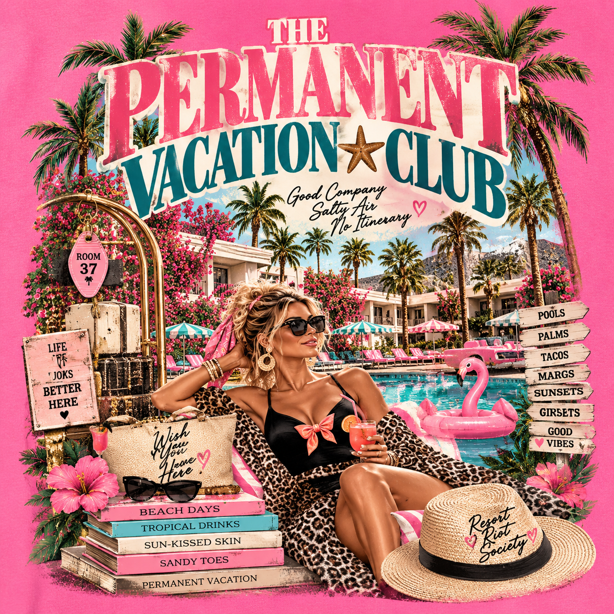Resort Riot — Permanent Vacation Club Graphic Tee