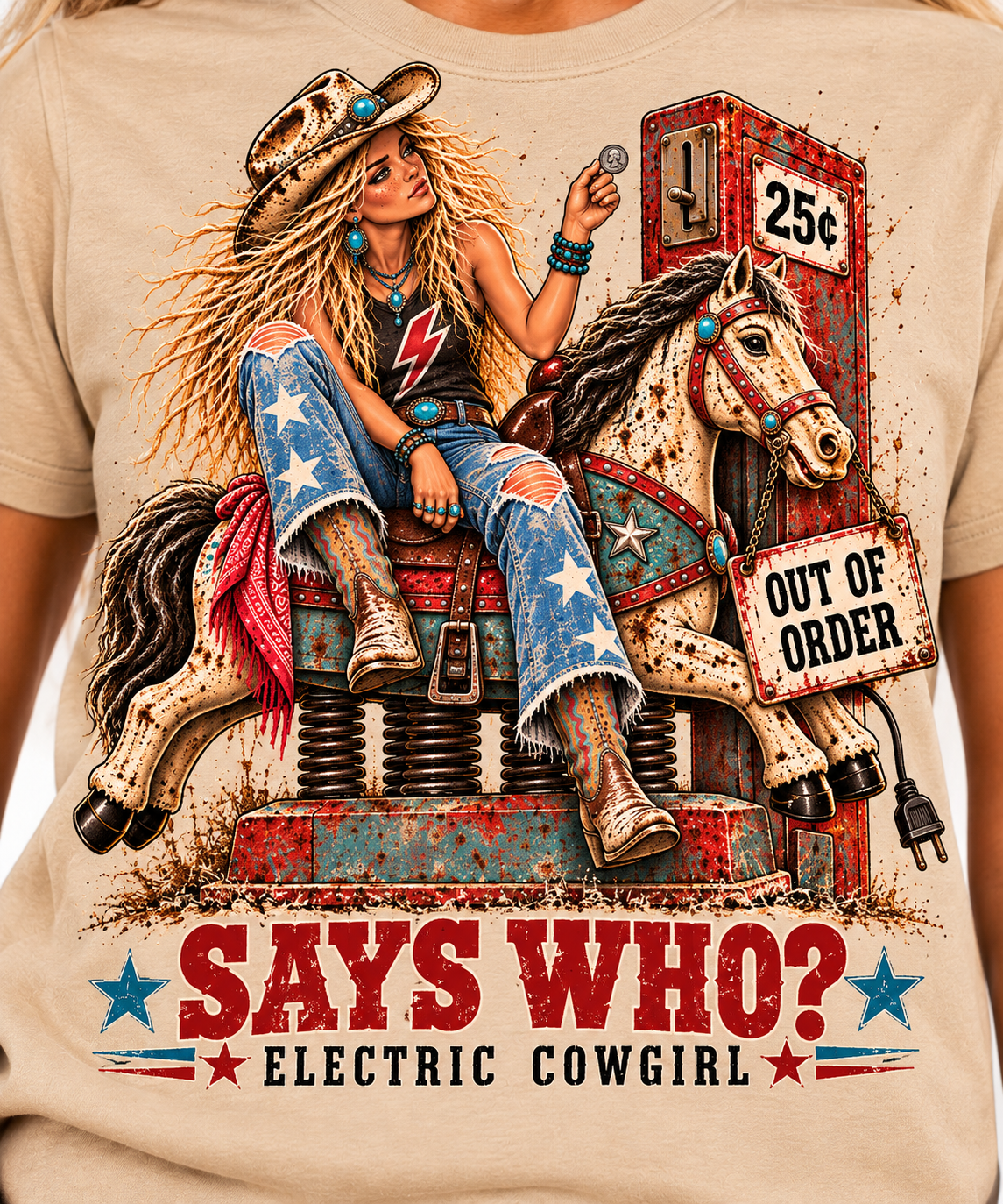 Electric Cowgirl — Says Who? Western Graphic Tee