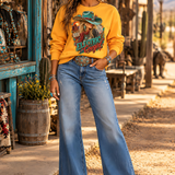 Electric Cowgirl — Chase the Horizon Graphic Sweatshirt