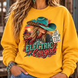 Electric Cowgirl — Chase the Horizon Graphic Sweatshirt