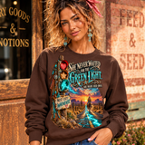 Electric Cowgirl — She Made Her Own Green Light Graphic Sweatshirt