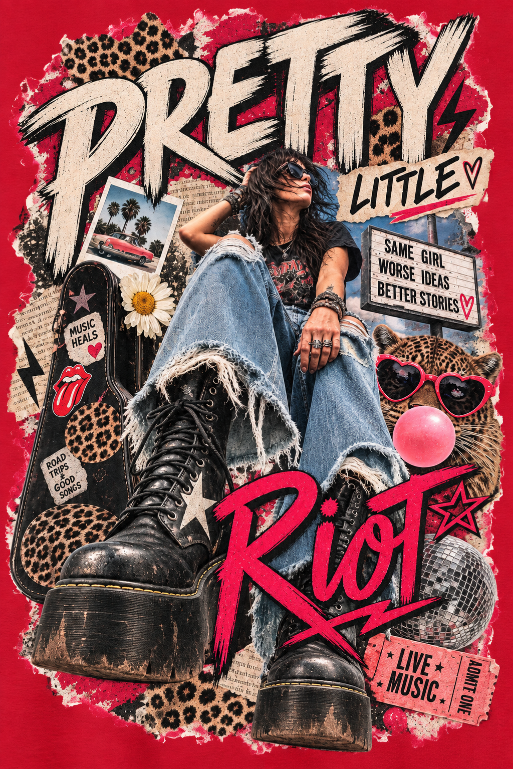 Pretty Little Riot — Same Girl, Worse Ideas Graphic Sweatshirt