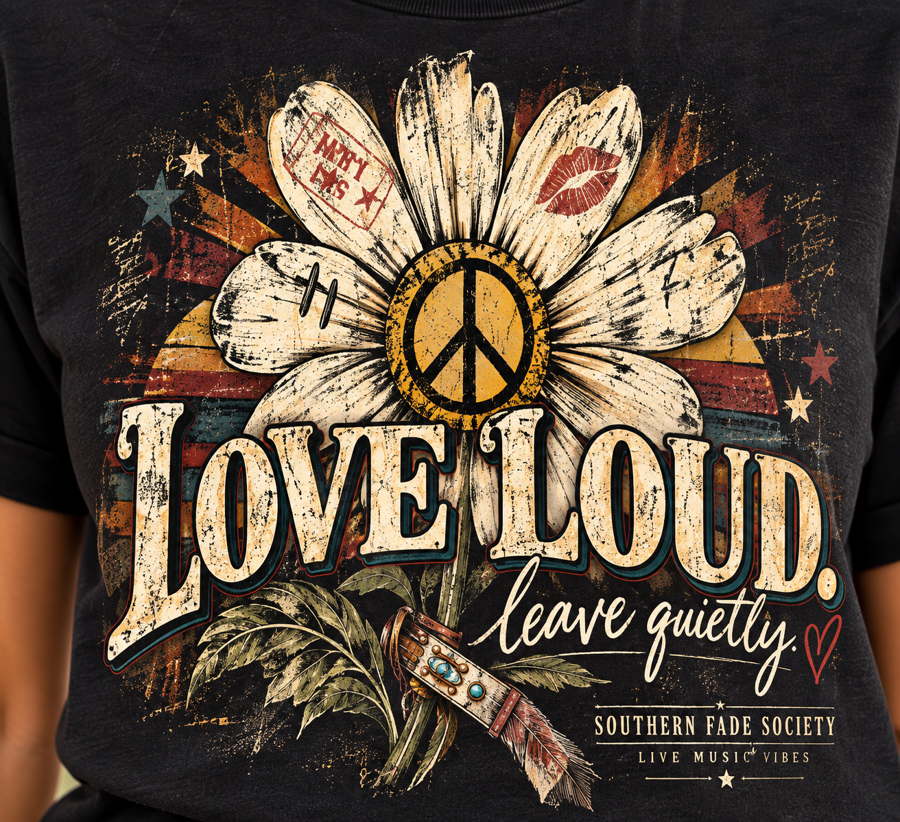 Southern Fade Society — Love Loud. Leave Quietly. Graphic Tee
