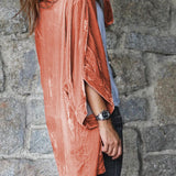 Retro Velvet Wide Sleeves Cardigan