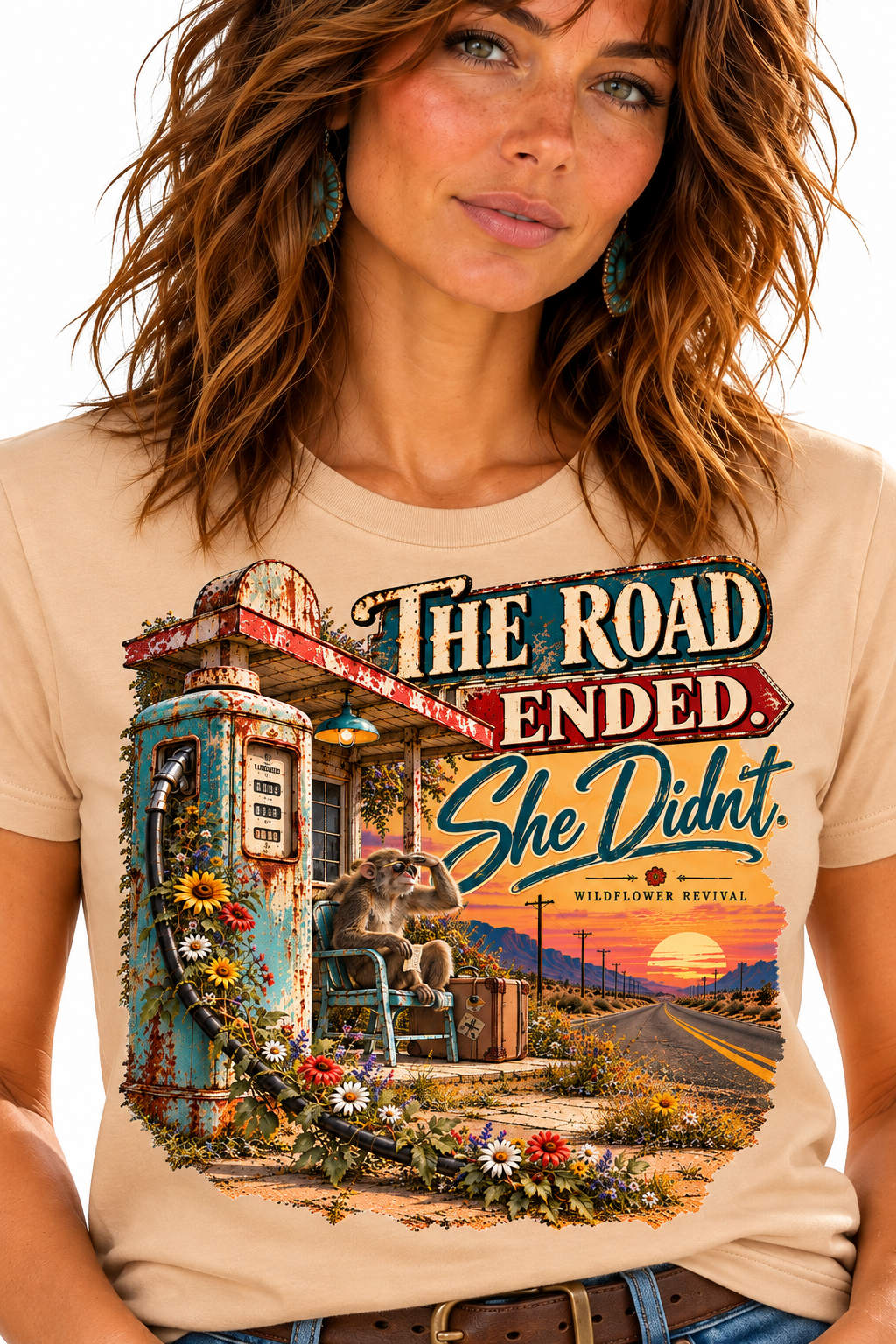 Wildflower Revival — The Road Ended. She Didn’t. Graphic Tee