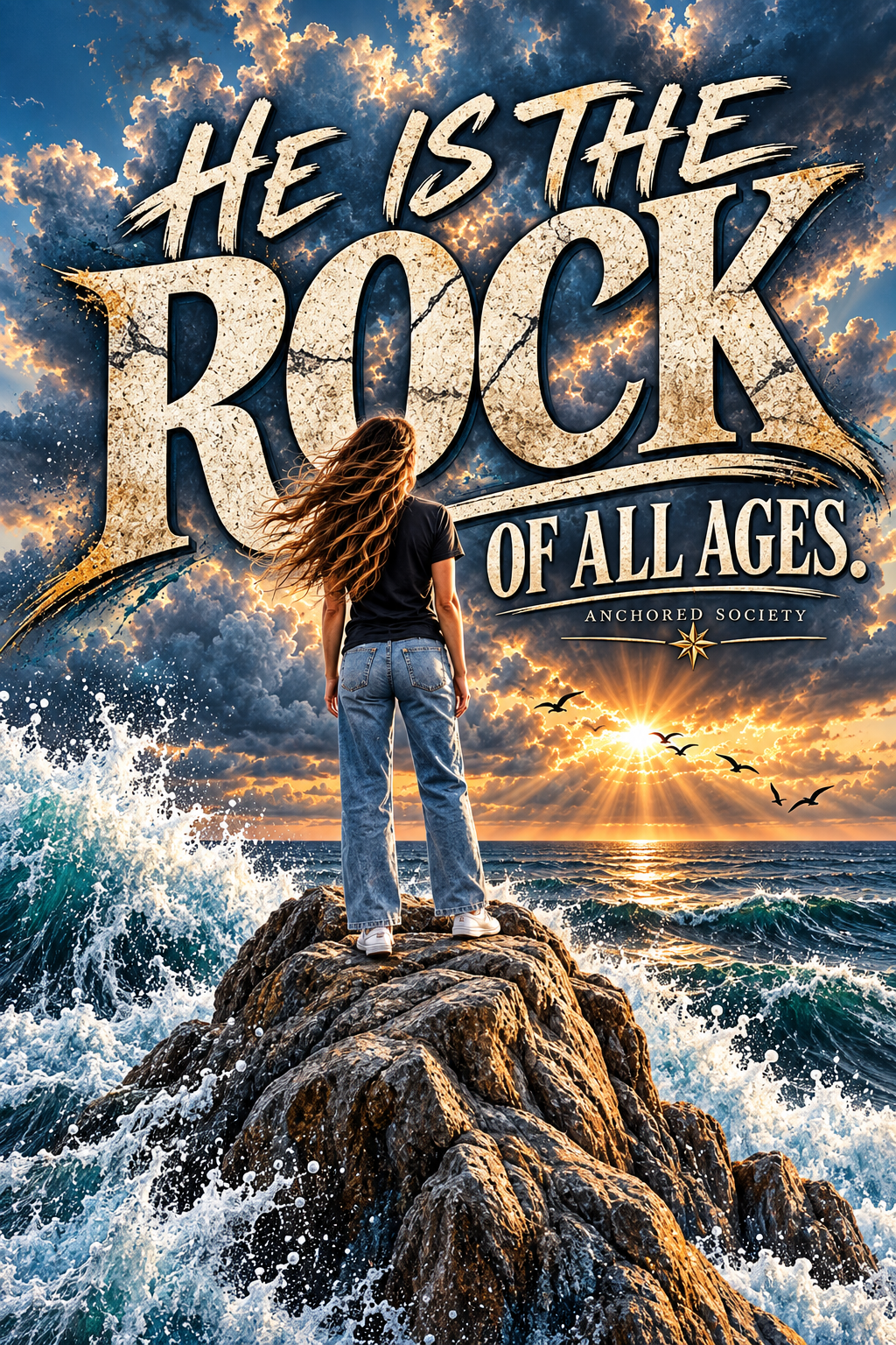 Anchored Society — He Is the Rock of All Ages Graphic Tee