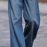 Blue Slouchy Wide Leg Jeans