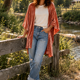 Retro Velvet Wide Sleeves Cardigan